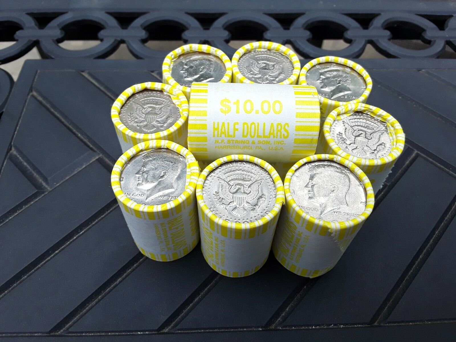 One (1) Unsearched Kennedy Half Dollar Rolls Possible 40% Or 90% Silver Coins